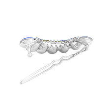 Load image into Gallery viewer, Glistering Barrette with Blue Austrian Element Crystal