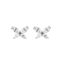Load image into Gallery viewer, Glimmering Butterfly Earrings with Silver Austrian Element Crystal