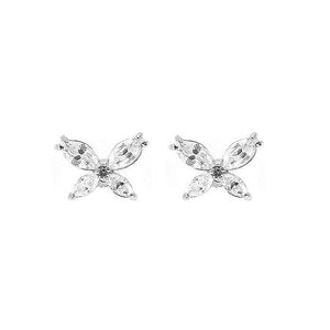 Glimmering Butterfly Earrings with Silver Austrian Element Crystal