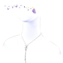 Load image into Gallery viewer, Glimmering Twin Butterfly Necklace with Silver Austrian Element Crystal