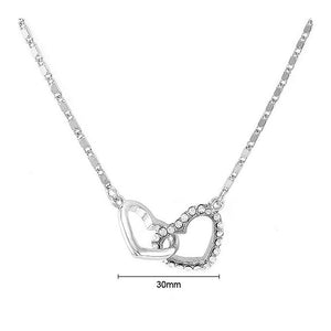 Glistering Heart Necklace with Sliver Austrian Element Crystal and Necklace