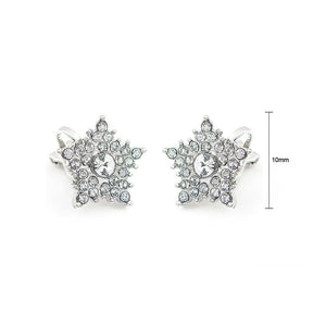 Flashing Star Earrings with Silver Austrian Element Crystal