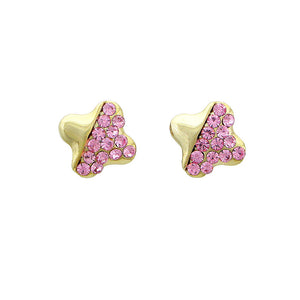 Lovely Star Earrings with Pink Austrian Element Crystal