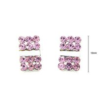 Load image into Gallery viewer, Elegant Ribbon Earrings with Purple Austrian Element Crystal