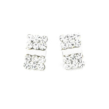 Load image into Gallery viewer, Elegant Ribbon Earrings with Silver Austrian Element Crystal