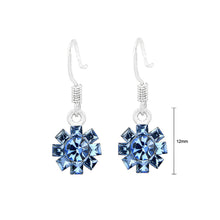 Load image into Gallery viewer, Exquisite Flower Earrings with Blue Austrian Element Crystal