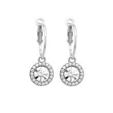 Load image into Gallery viewer, Dazzling Round Earrings with Silver Austrian Element Crystal