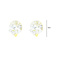 Load image into Gallery viewer, Glistening Round Earrings with Silver Austrian Element Crystal