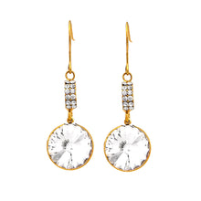 Load image into Gallery viewer, Trendy Round Earrings with Silver Austrian Element Crystal