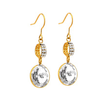 Load image into Gallery viewer, Trendy Round Earrings with Silver Austrian Element Crystal