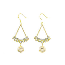 Load image into Gallery viewer, Sparkling Earrings with Silver and Yellow Austrian Element Crystals