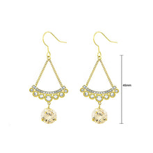 Load image into Gallery viewer, Sparkling Earrings with Silver and Yellow Austrian Element Crystals