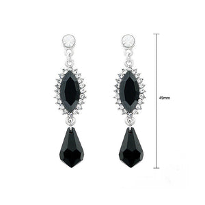 Elegant Marquise Earrings with Silver Austrian Element Crystal