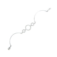 Load image into Gallery viewer, Simple Round Bracelet with Silver Austrian Element Crystal