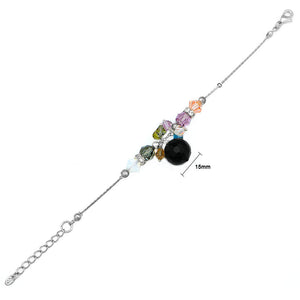 Lovely Bracelet with Multi-color Austrian Element Crystals