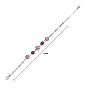 Graceful Bracelet with Purple Austrian Element Crystal