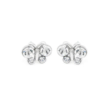 Load image into Gallery viewer, Elegant Butterfly Earrings with Silver Austrian Element Crystal