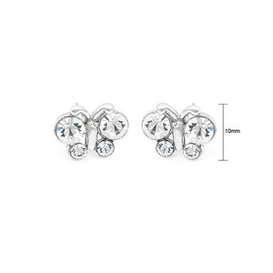 Elegant Butterfly Earrings with Silver Austrian Element Crystal