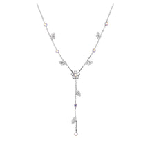 Load image into Gallery viewer, Enchanting Flower Necklace with Silver Austrian Element Crystal