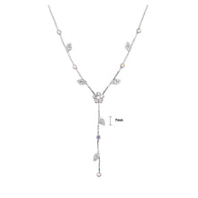 Load image into Gallery viewer, Enchanting Flower Necklace with Silver Austrian Element Crystal
