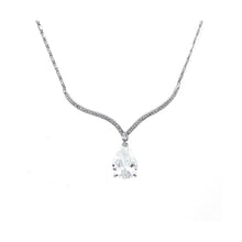 Load image into Gallery viewer, Enchanting Water Drop Necklace with Silver Austrian Element Crystal