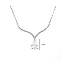 Load image into Gallery viewer, Enchanting Water Drop Necklace with Silver Austrian Element Crystal