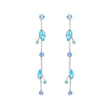 Load image into Gallery viewer, Fancy Earrings with Blue and Green Austrian Element Crystals