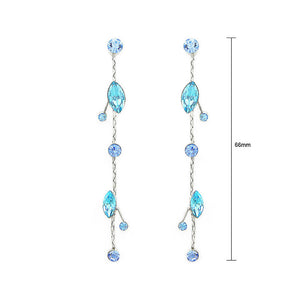 Fancy Earrings with Blue and Green Austrian Element Crystals