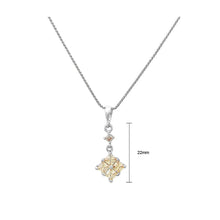 Load image into Gallery viewer, Simple Necklace with Yellow Austrian Element Crystal
