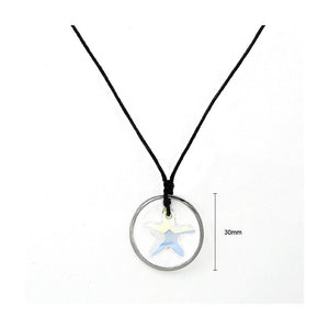 Simple Star Necklace with Silver Austrian Element Crystal