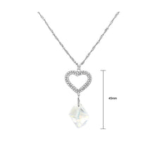 Load image into Gallery viewer, Lovely Heart Necklace with Silver Austrian Element Crystal