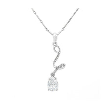 Load image into Gallery viewer, Elegant Water Drop Necklace with Silver Austrian Element Crystal