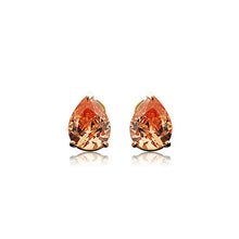 Load image into Gallery viewer, Enchanting Teardrop Earrings with Golden CZ