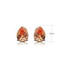 Load image into Gallery viewer, Enchanting Teardrop Earrings with Golden CZ