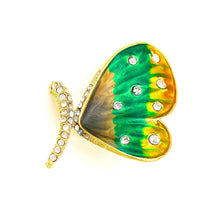 Load image into Gallery viewer, Dazzling Butterfly Brooch with Silver Austrian Element Crystal