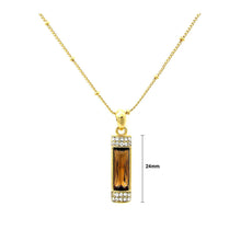 Load image into Gallery viewer, Elegant Pendant with Silver and Brown Austrian Element Crystals and Necklace
