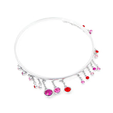 Load image into Gallery viewer, Enchanting Bangle with Pink and Red Austrian Element Crystals