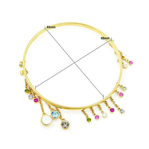 Enchanting Bangle with Multi-colour Austrian Element Crystals
