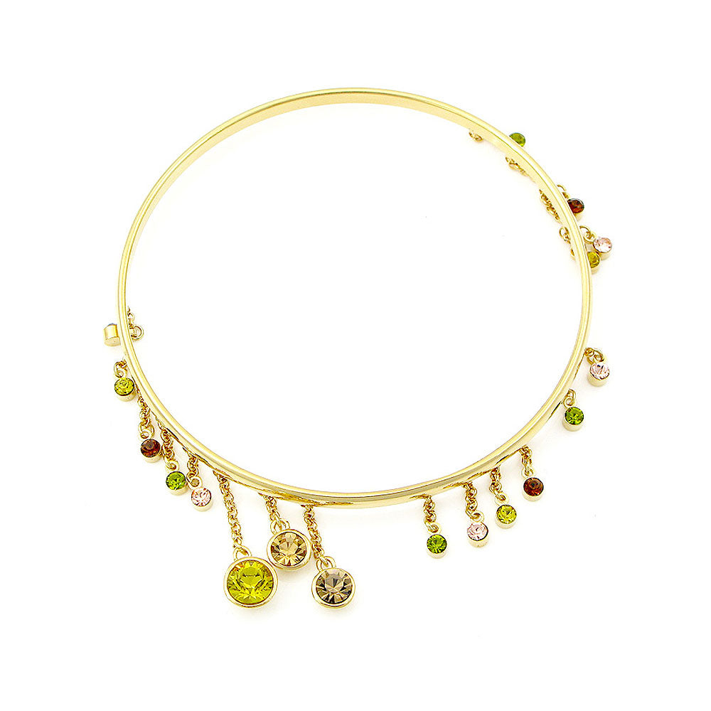 Enchanting Bangle with Multi-colour Austrian Element Crystals