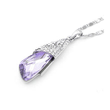Load image into Gallery viewer, Enchanting Pendant with Silver and Purple Austrian Element Crystals