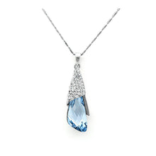 Load image into Gallery viewer, Enchanting Pendant with Silver and Blue Austrian Element Crystals