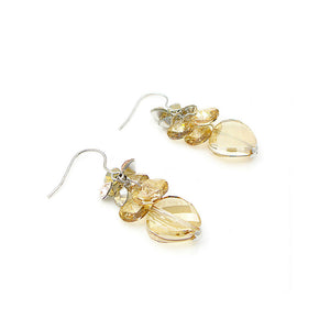 Graceful Earrings with Golden Austrian Element Crystals