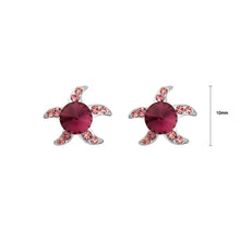 Load image into Gallery viewer, Purple Earrings with Purple Austrian Element Crystals