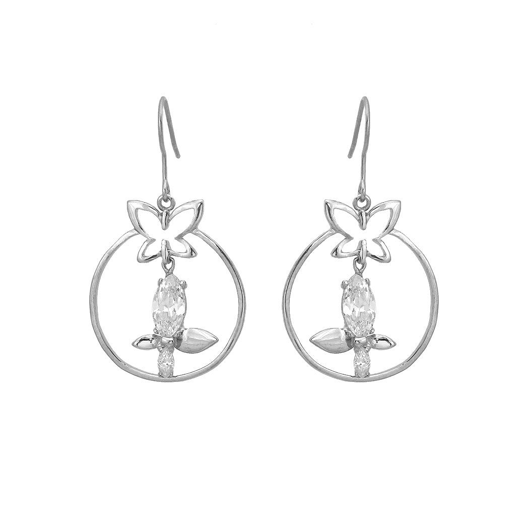 Exquisite Butterfly Earrings with Silver Austrian Element Crystal