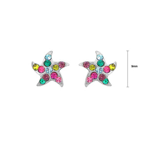 Exquisite Star Earrings with Multi-color Austrian Element Crystals