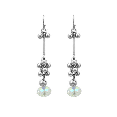 Glaring Earrings with Silver Austrian Element Crystal