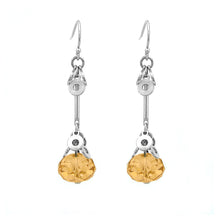 Load image into Gallery viewer, Glaring Earrings with Yellow Austrian Element Crystal