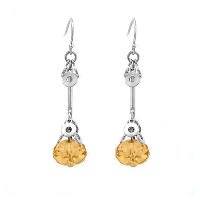 Glaring Earrings with Yellow Austrian Element Crystal
