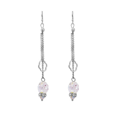 Glittering Earrings with Silver Austrian Element Crystal