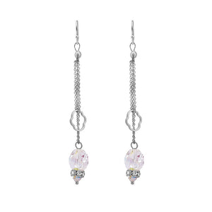 Glittering Earrings with Silver Austrian Element Crystal